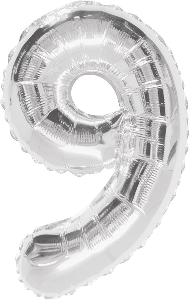 34" Foil Silver Number Balloons