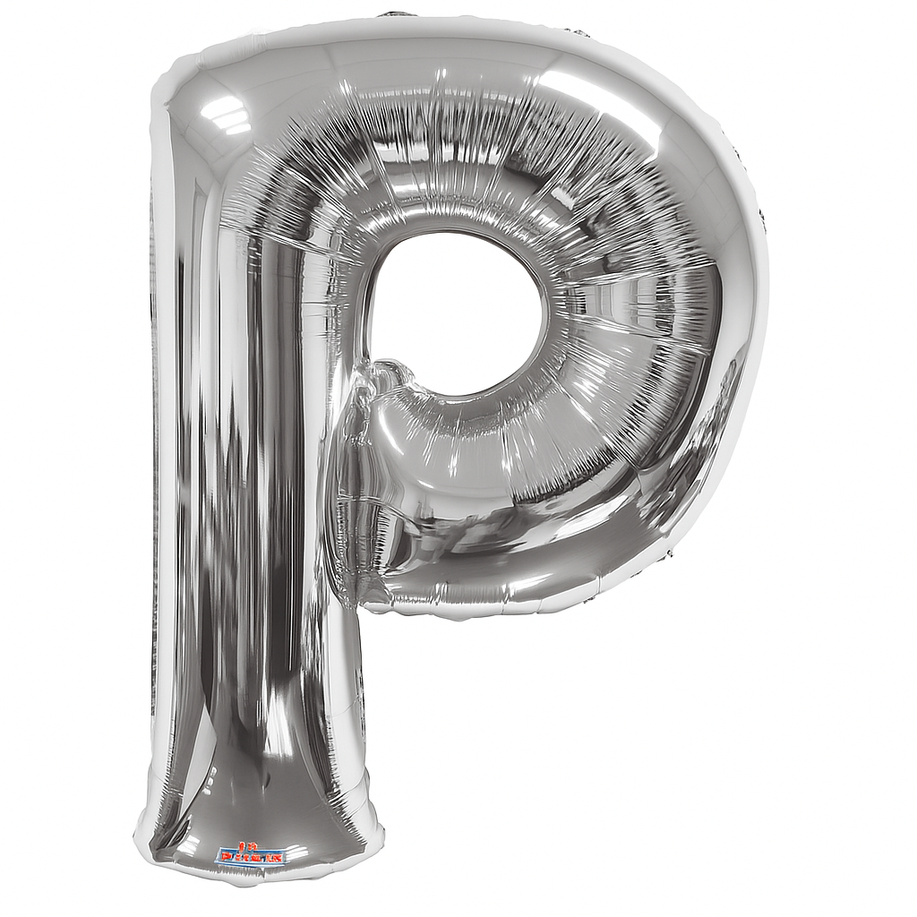 34" Foil Silver Letters 1ct
