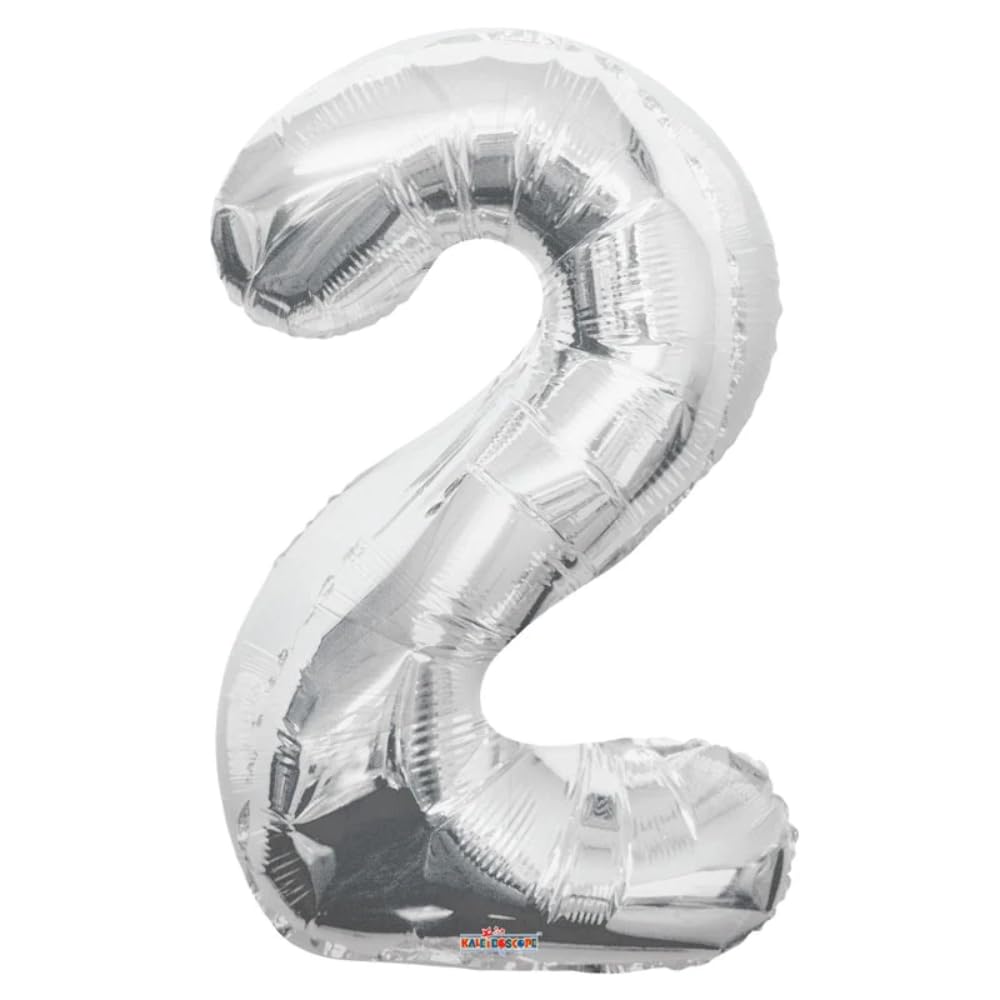 34" Foil Silver Number Balloons