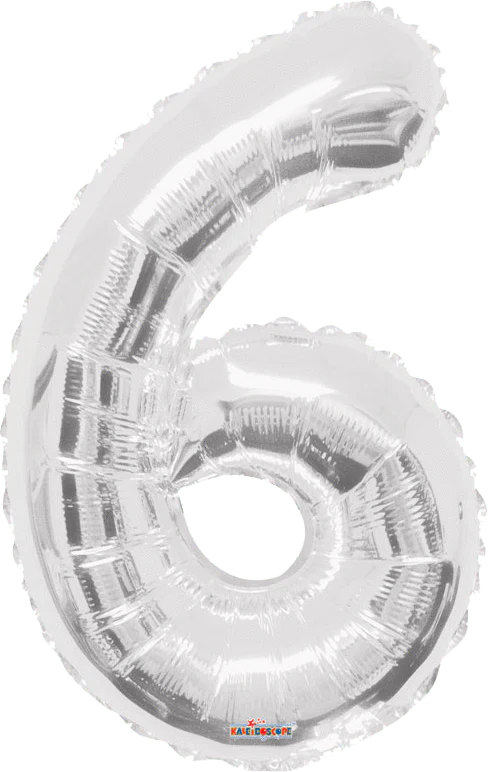 34" Foil Silver Number Balloons