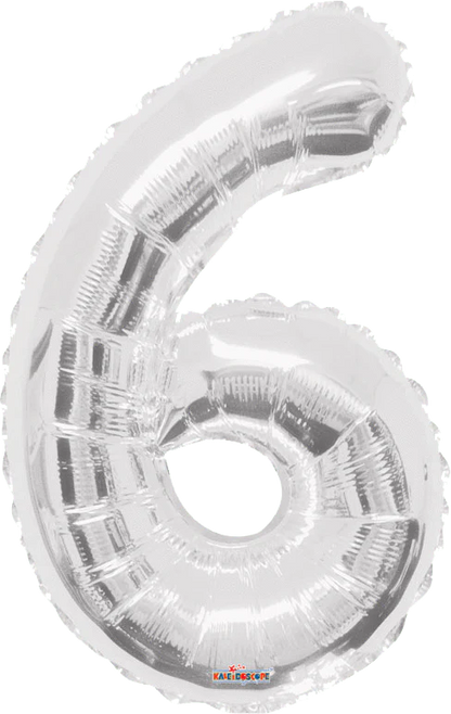 34" Foil Silver Number Balloons